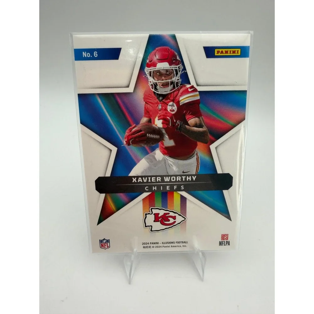2024 Panini Illusions Xavier Worthy RC Shining Stars No 6 Kansas City Chiefs